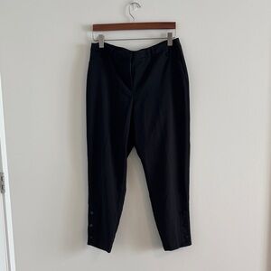 Reitmans Black Men's Dress Pants - Slim Taper with Ankle Button Detail